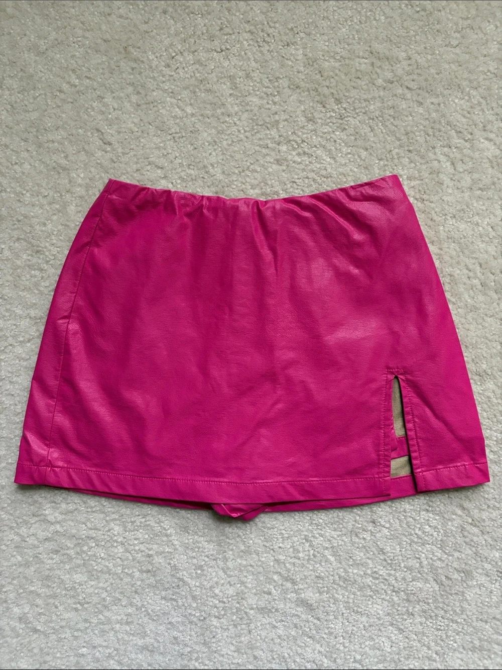 Cotton Candy Faux Leather Skort